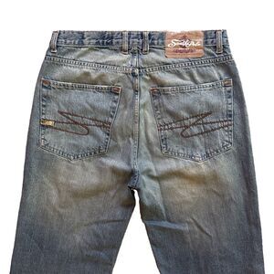 Y2K Southpole Bootcut Jeans Mens 32x32 Blue Denim Wide Leg Western Streetwear